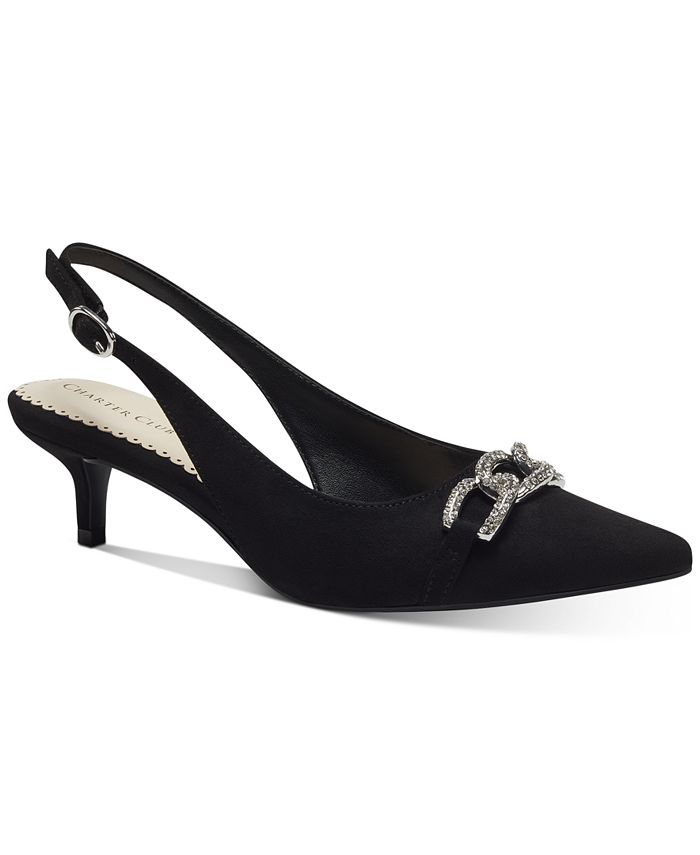 Macy's black and white pumps sale