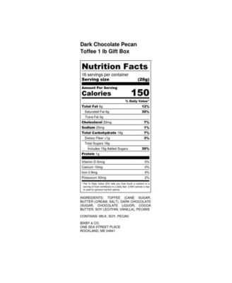 Dark Chocolate Pecan Toffee Gift Box, 1 lb