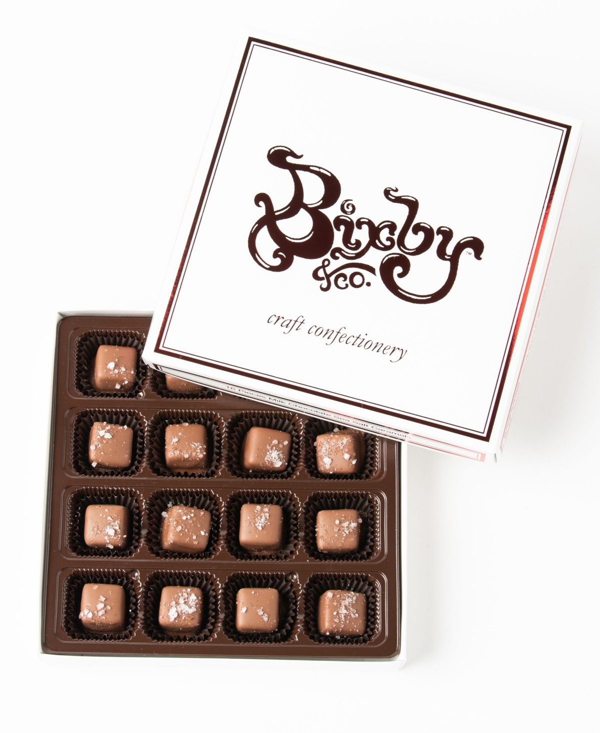 Bixby Chocolate Milk Chocolate Sea Salted Caramels Gift Box, 16 Piece