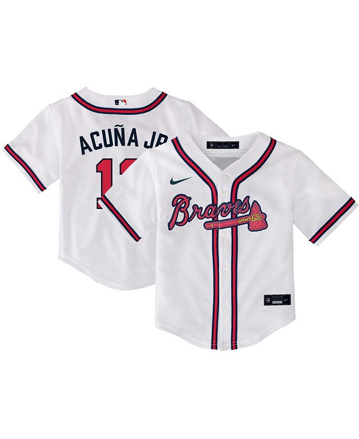 Nike Toddler Boys Ronald Acuna Jr. White Atlanta Braves Home Replica Player  Jersey - Macy's