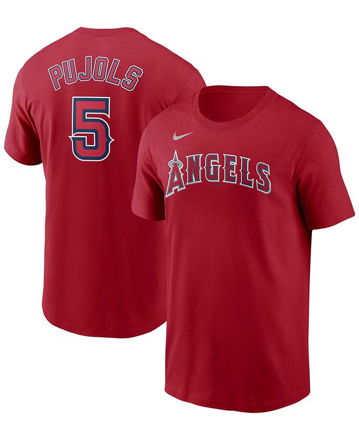 Nike Men's Albert Pujols Red Los Angeles Angels Name and Number T-shirt -  Macy's