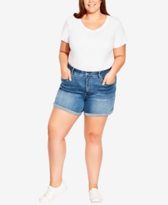denim shorts plus size