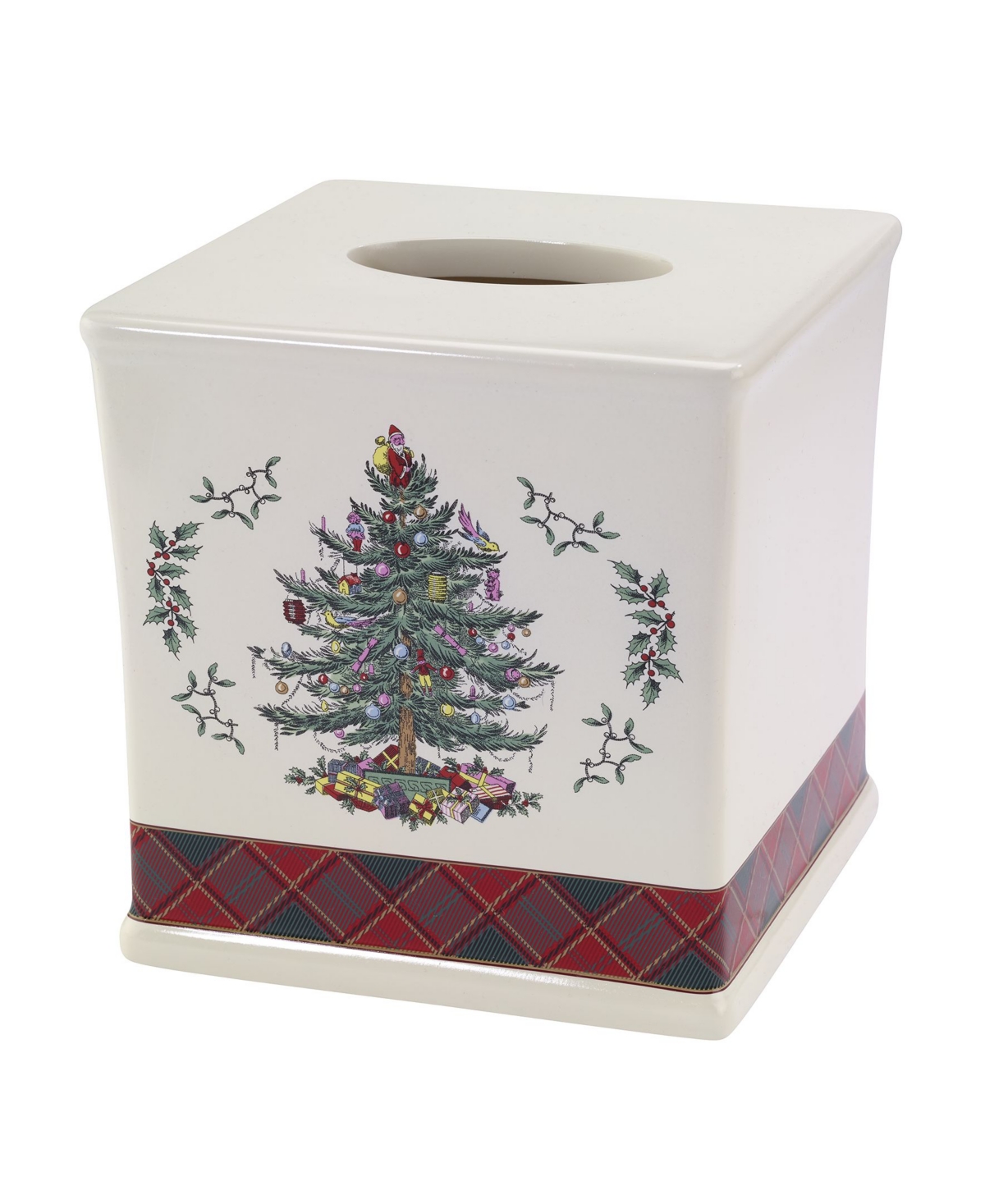 Spode Christmas Tree Tartan Pot Holder & Oven Mitt Set