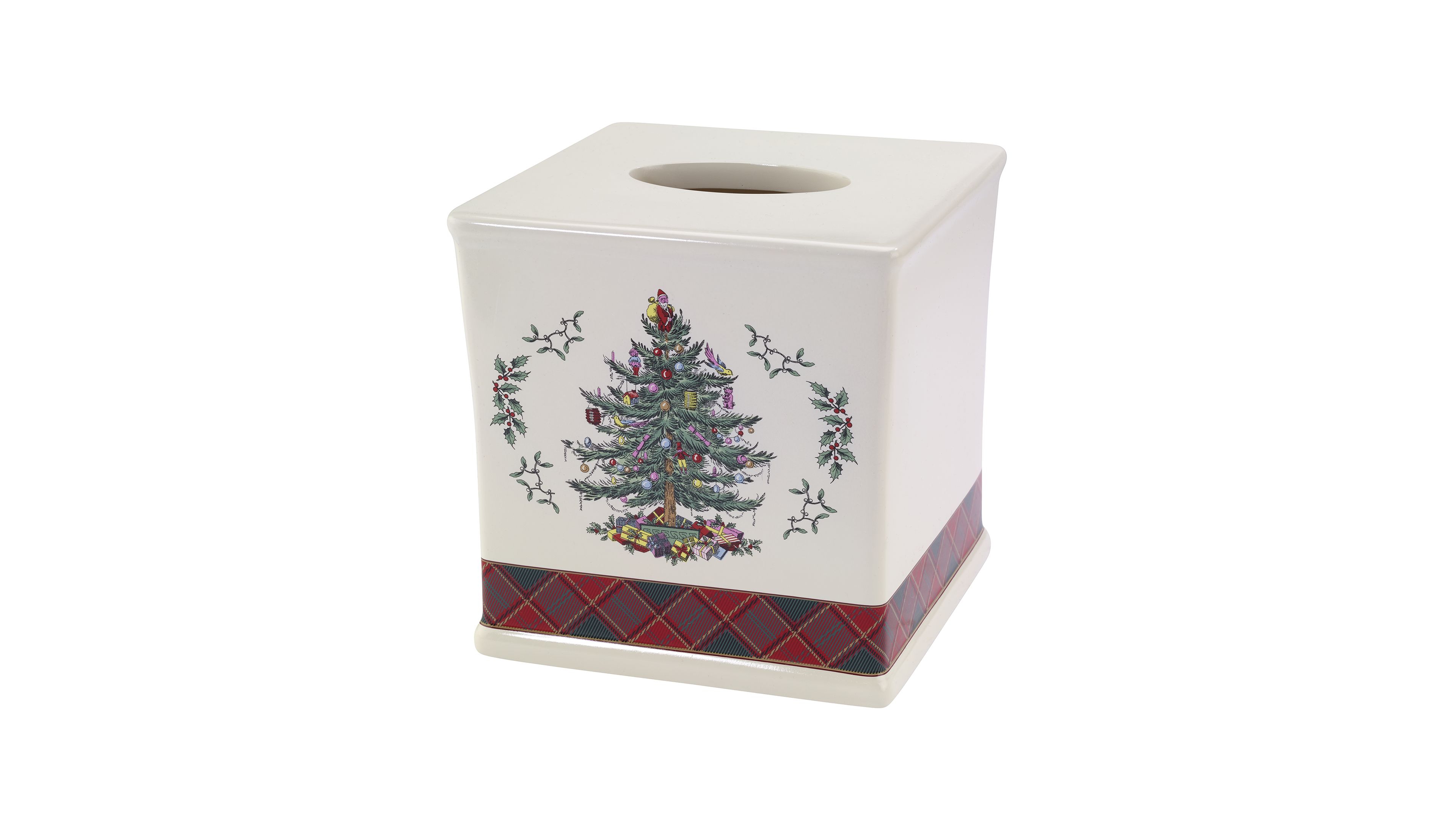 Spode Tartan Tissue Box Cover