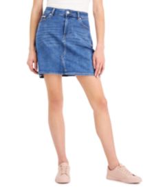 Logo Tape Denim Skirt