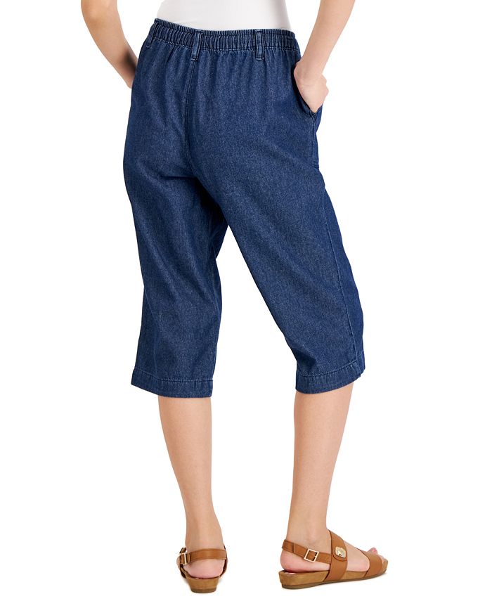 karen scott denim capris