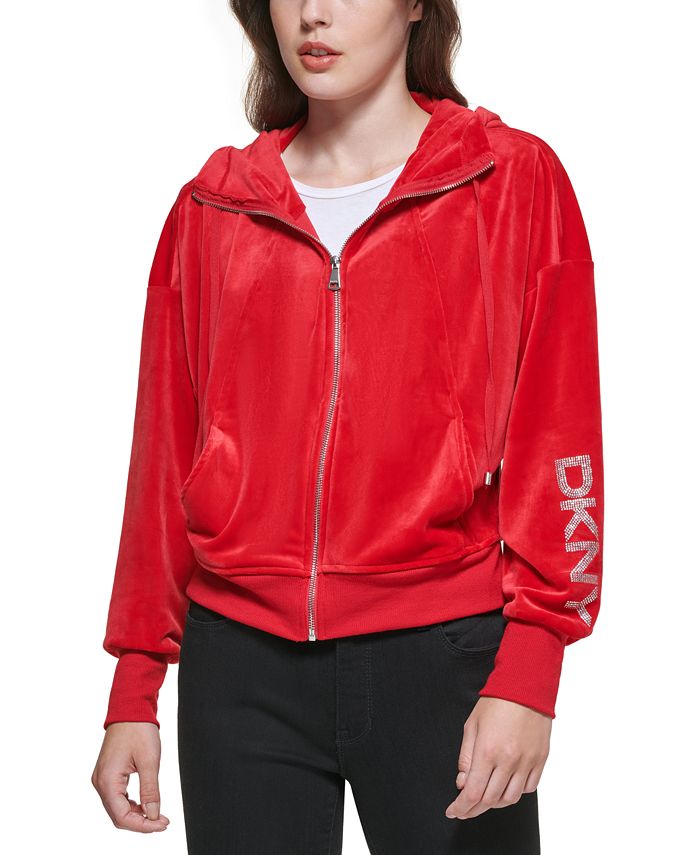 Dkny velour jacket sales