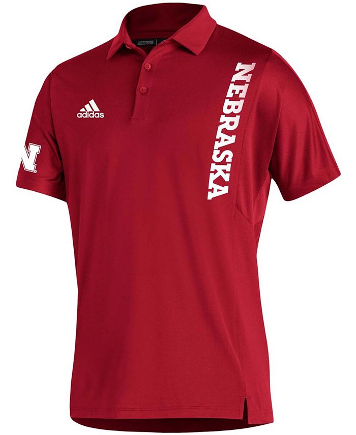 adidas Men's Scarlet Nebraska Huskers 2021 Sideline Aeroready Polo Macy's