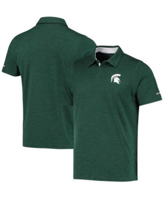 Men's Green Michigan State Spartans Tech Trail Space Dye Omni-Shade Polo
