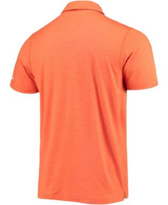 Men's Orange Clemson Tigers Tech Trail Space Dye Omni-Shade Polo