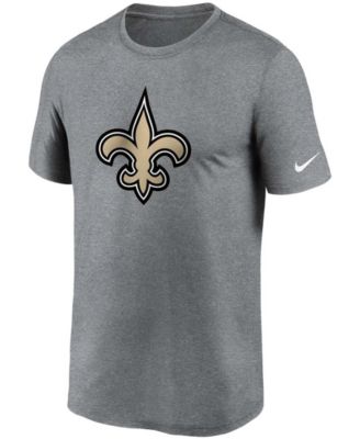 Men's Big and Tall Heathered Charcoal New Orleans Saints Logo Essential Legend Performance T-shirt