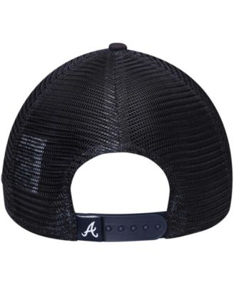 Men's Navy Atlanta Braves Trucker 9FORTY Adjustable Snapback Hat