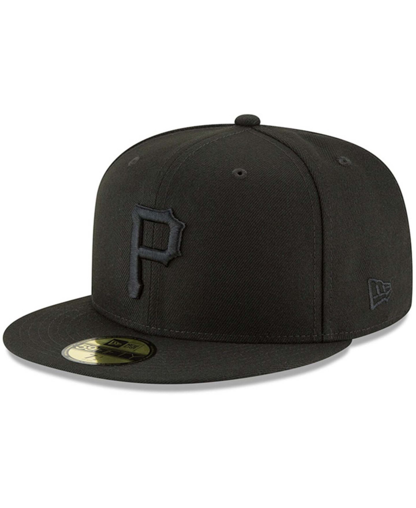 Мужская кепка New Era Black Pittsburgh Pirates Primary Logo Basic 59FIFTY Fitted Hat — фото 1