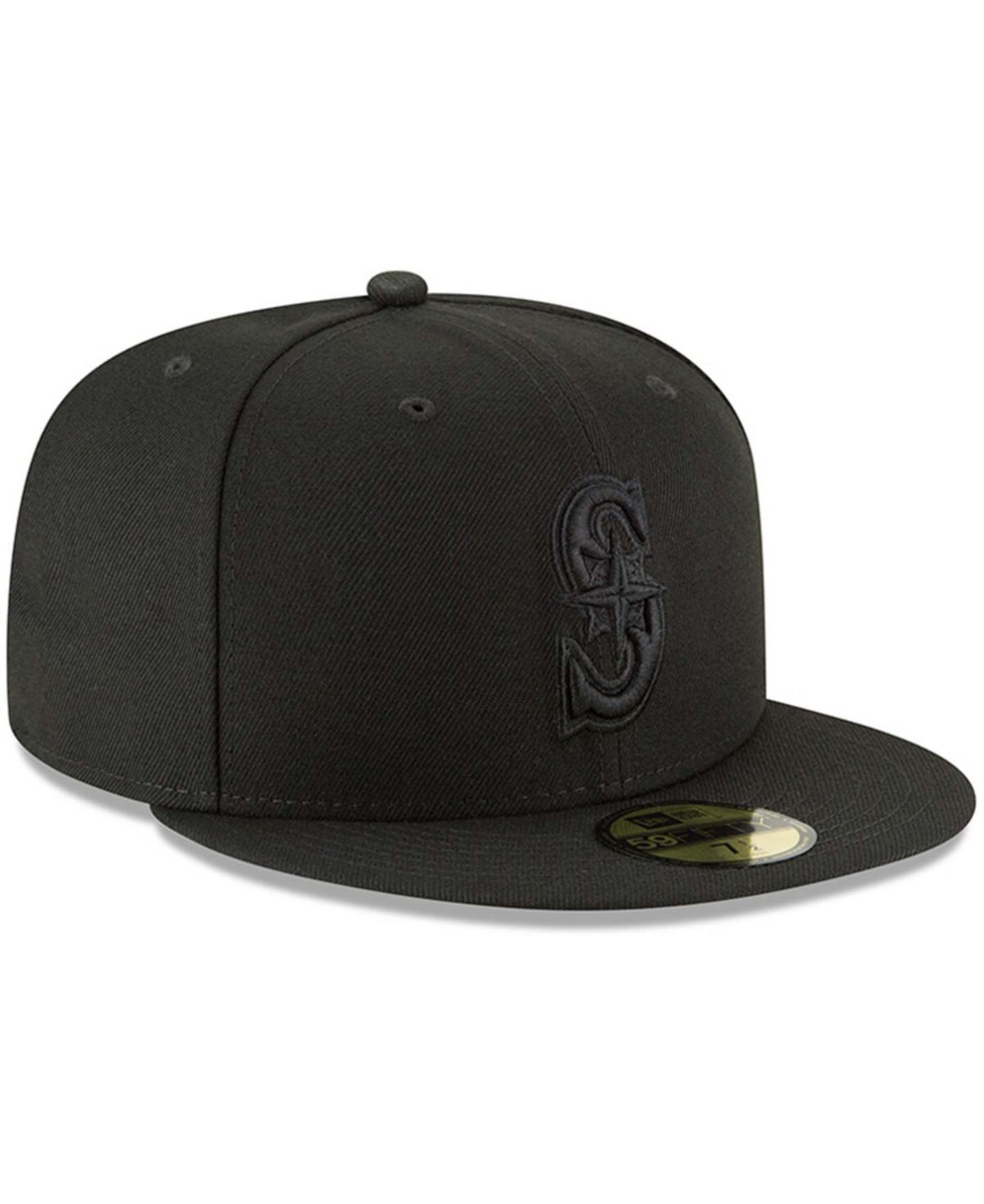 Мужская бейсболка New Era Seattle Mariners Primary Logo Basic 59FIFTY, Black — фото 3