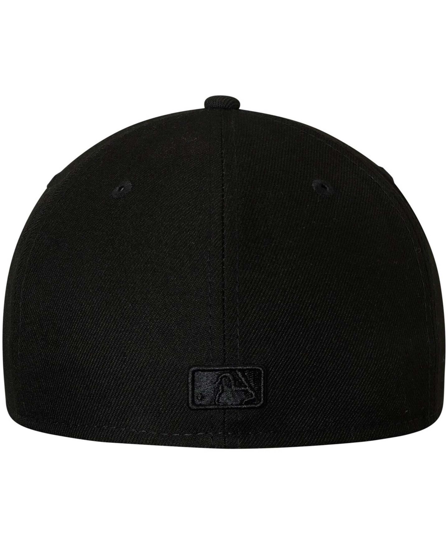 Мужская кепка New Era Black Tampa Bay Rays Primary Logo Basic 59FIFTY Fitted Hat — фото 2