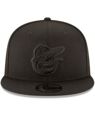 Men's Black Baltimore Orioles Black on Black 9FIFTY Team Snapback Adjustable Hat