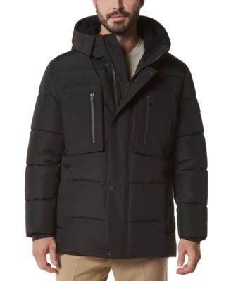 Men's Yarmouth Micro Sheen Parka Jacket with Fleece-Lined Hood