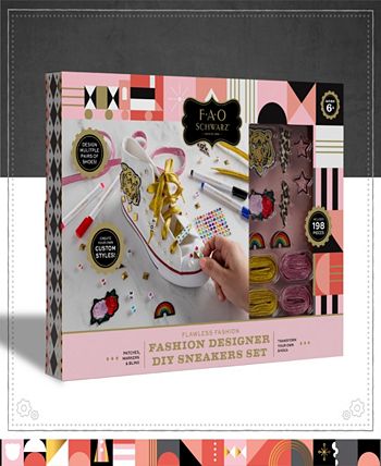 FAO Schwarz Fashion Designer Custom Shoe Decorating Sneaker Set