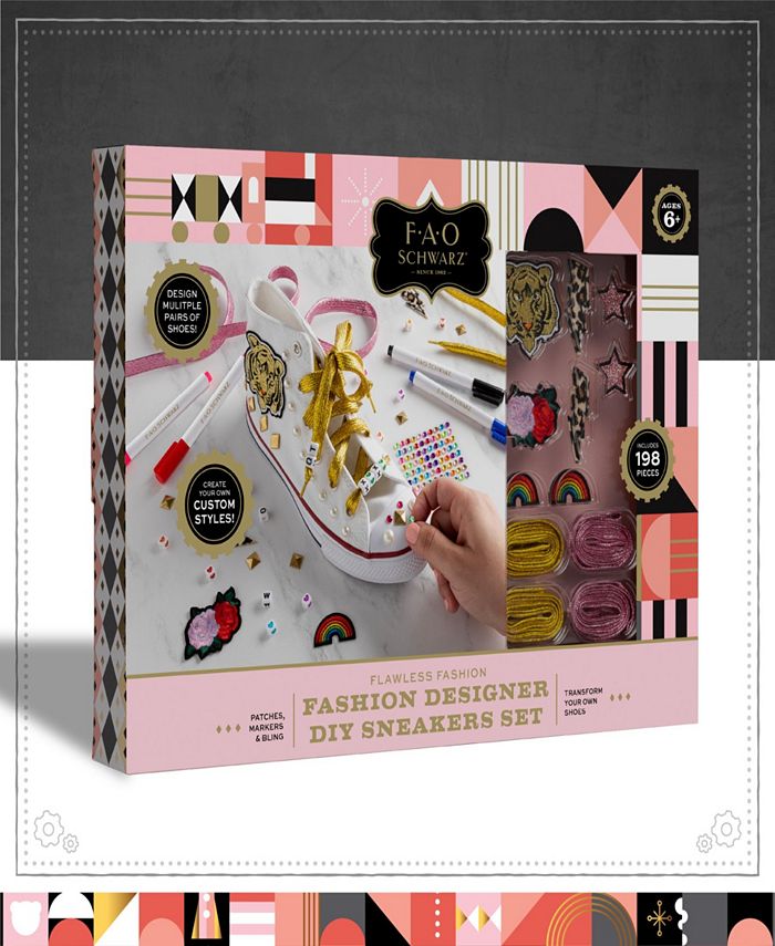 FAO Schwarz Fashion Designer Custom Shoe Decorating Sneaker Set Macy's