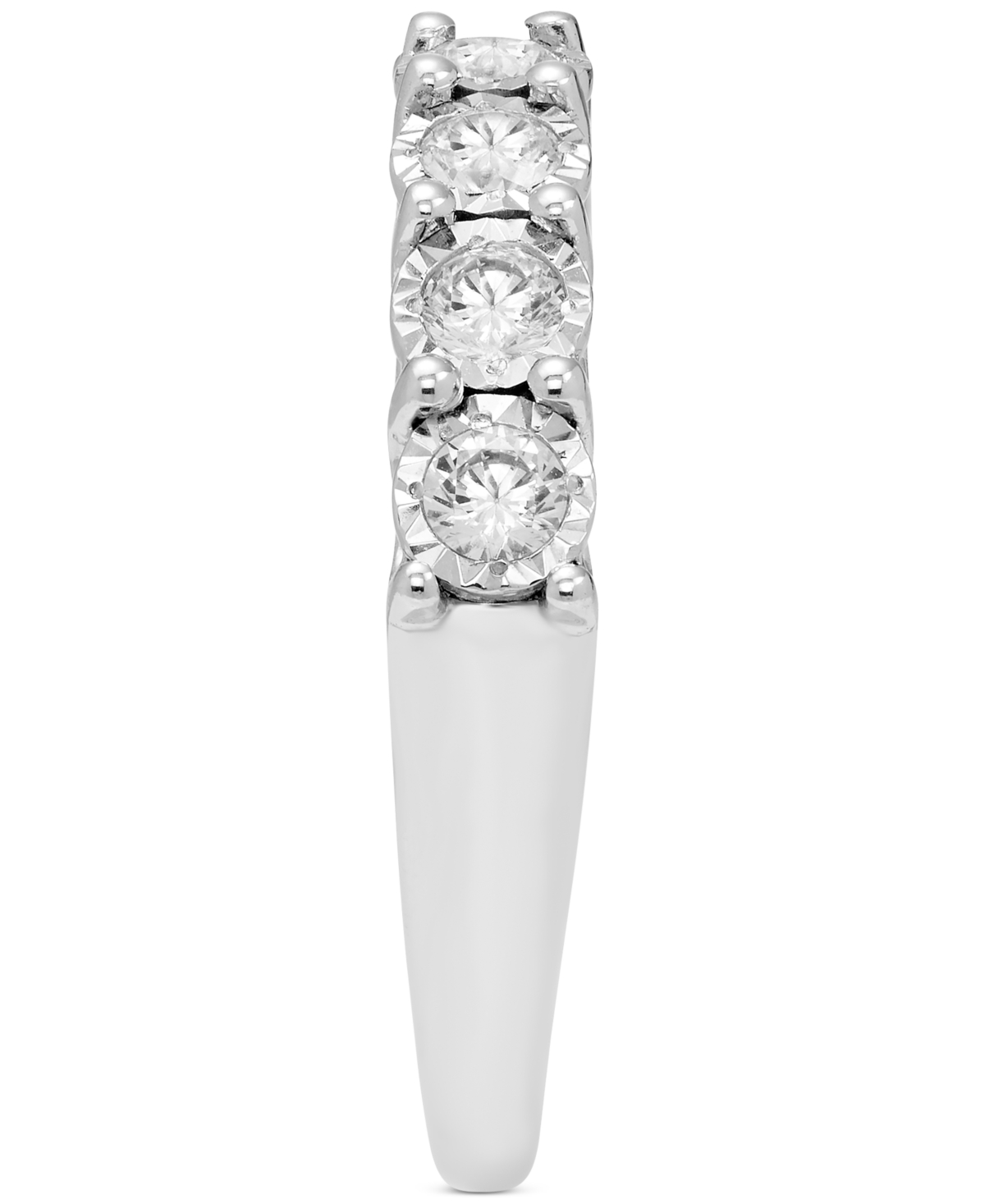 Diamond Seven Stone Band (1/2 ct. t.w.) in 14k White Gold - 14K White Gold