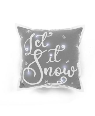 Photo 1 of The Mountain Home Collection  LED Let It Snow Decorative Pillow, 18" x 18"