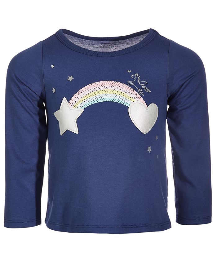 First Impressions Baby Girls Rainbow Long-Sleeve T-Shirt, Created for ...