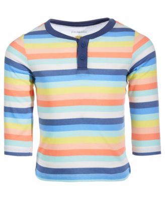 First Impressions - Toddler Boys Sunrise Stripes Cotton Henley T-Shirt
