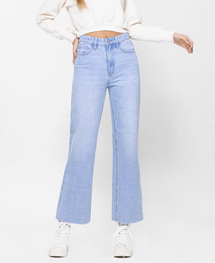 VERVET Women's 90's Vintage-Like High Rise Ankle Straight Jeans ...