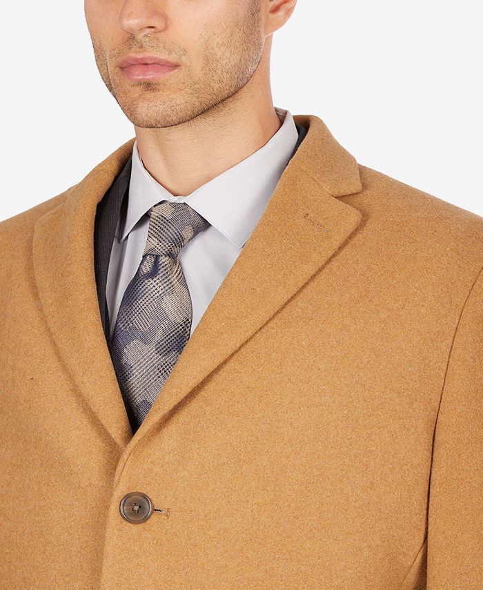 Calvin Klein Men's Prosper WoolBlend XFit Overcoat & Reviews Coats & Jackets Men Macy's