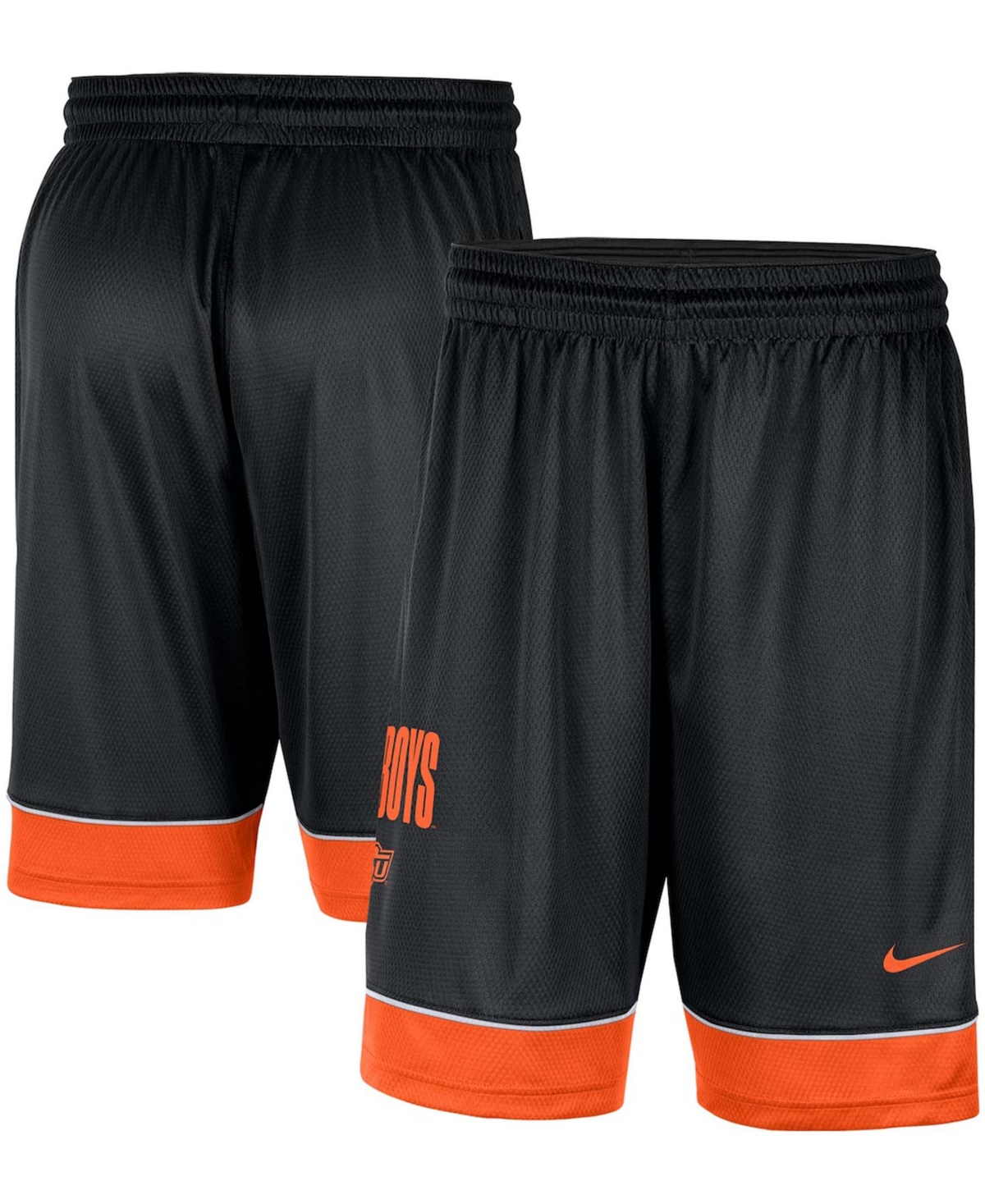 Men's Big and Tall Black Oklahoma State Cowboys Fast Break Performance Shorts