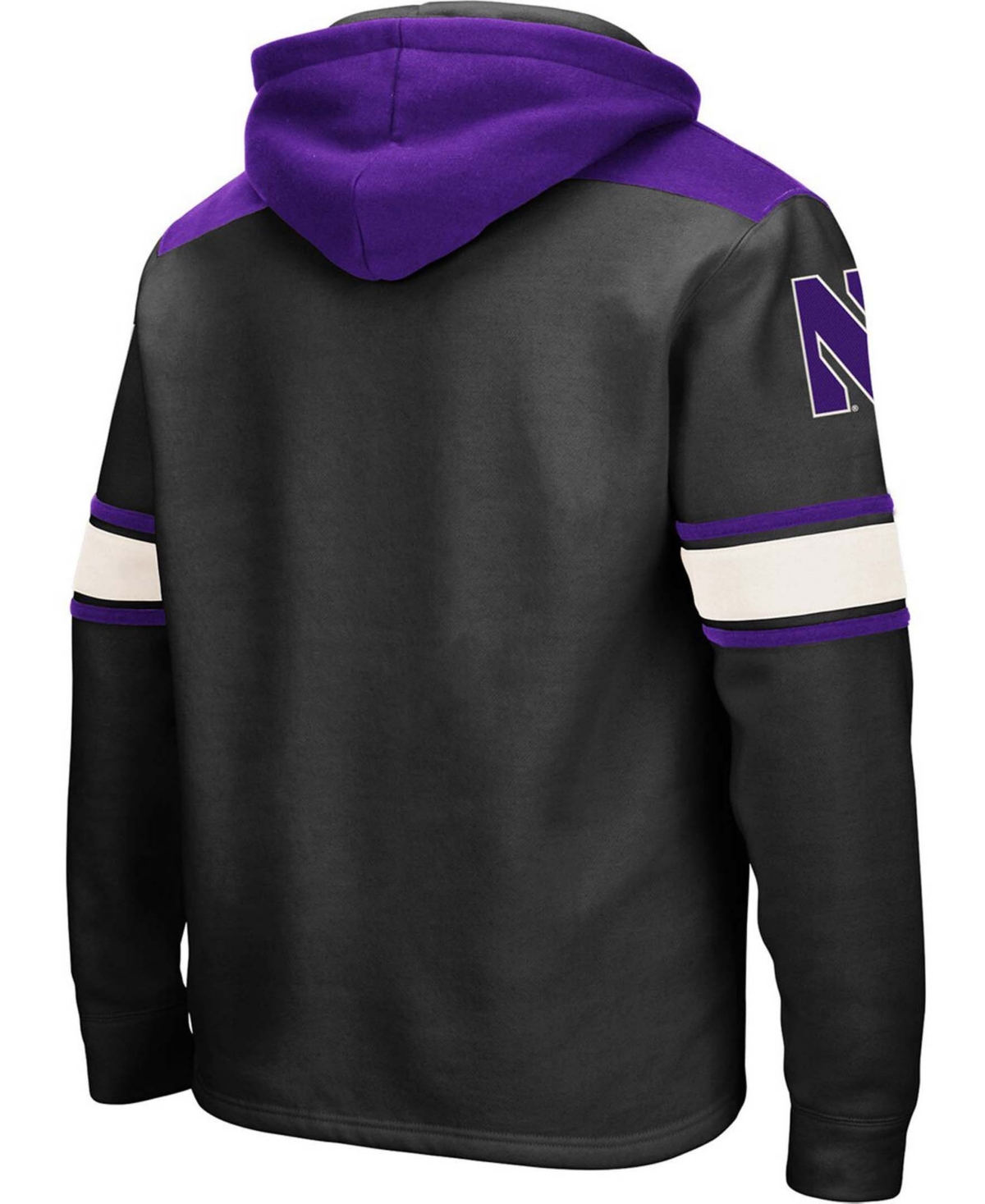 Shop Colosseum Men's Black Northwestern Wildcats 2.0 Lace-up Pullover Hoodie