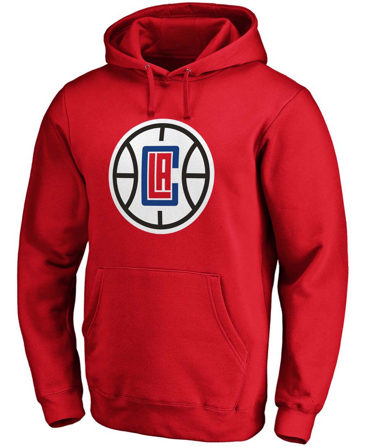 Shop Fanatics Men's Red La Clippers Primary Team Logo Pullover Hoodie