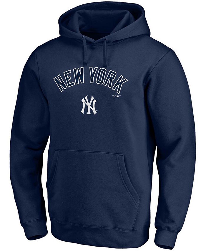 Fanatics Men's Navy New York Yankees Team Logo Lockup Pullover Hoodie