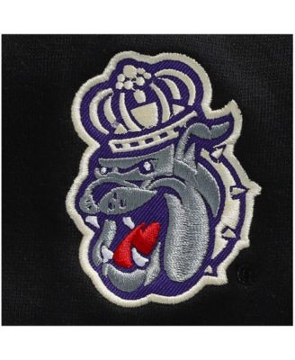 Men's Big and Tall Black James Madison Dukes Tortugas Logo Quarter-Zip Jacket