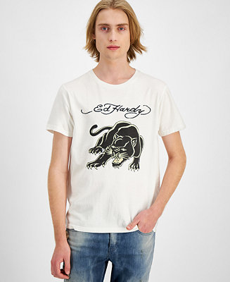Ed Hardy Men's Crouching Panther Graphic T-Shirt - Macy's