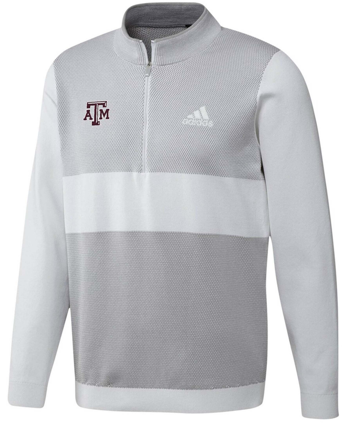Men'sTexas A M Aggies Knit Quarter-Zip Jacket - Gray
