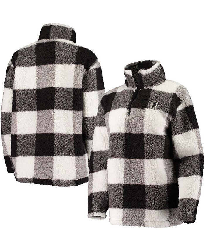 G-III 4Her by Carl Banks Women's Black New Orleans Saints Sherpa Plaid ...