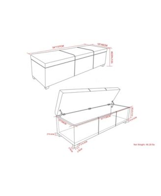 Avalon Extra Large Storage Ottoman Bench