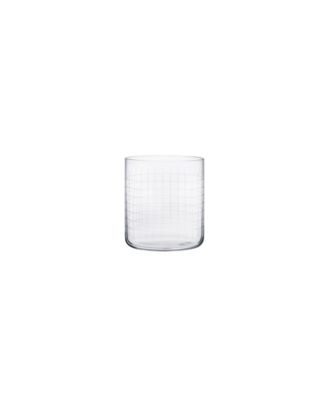 4 Piece Finesse Grid Whiskey Glass Single Old Fashioned, 10.25 oz