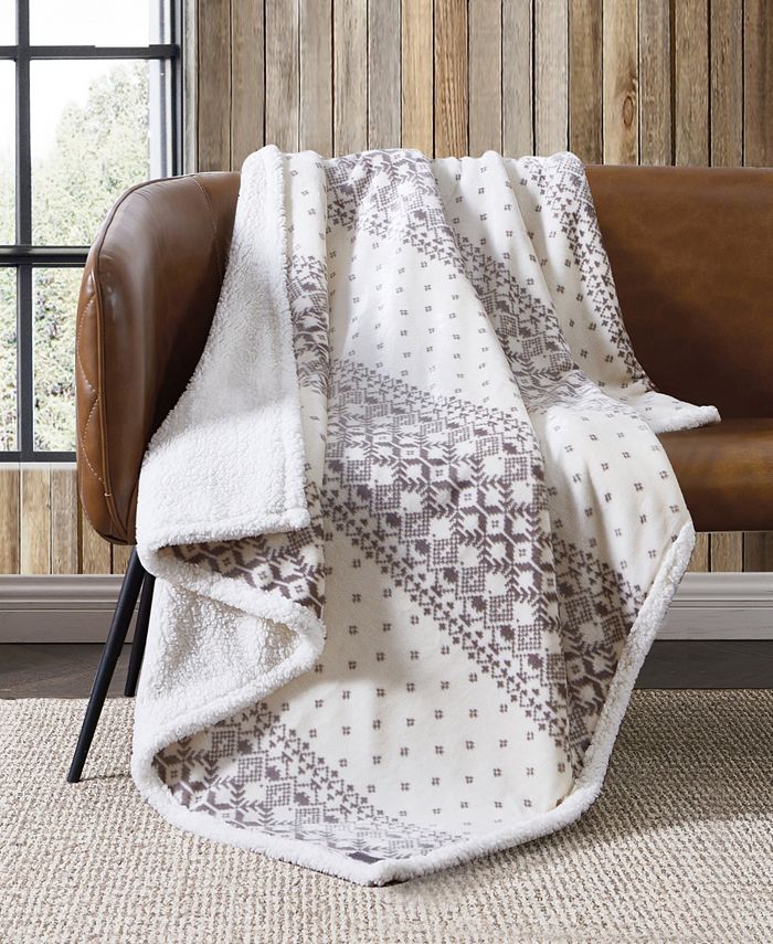 Eddie Bauer Fair Isle Peak Ultra Soft Throw Macy's