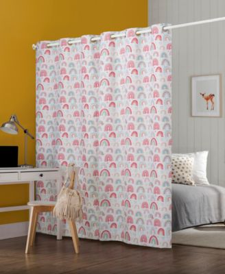 Rainbows Print 100% Blackout Grommet Curtain Panel
