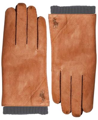 polo men's leather gloves