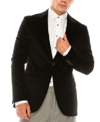 velvet mens blazer black