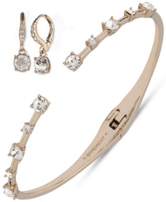 Givenchy - Crystal Stone Drop Earrings & Bracelet Set
