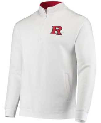 Men's White Rutgers Scarlet Knights Tortugas Logo Quarter-Zip Jacket