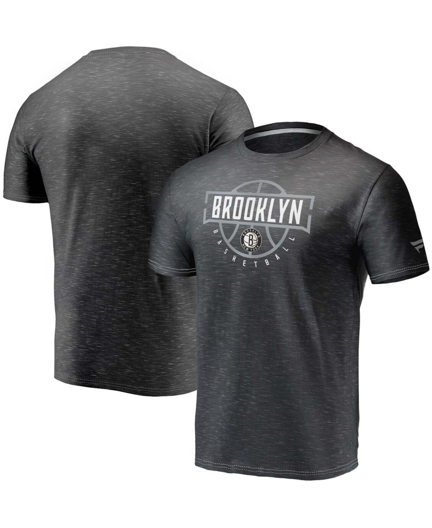 Мужская футболка Fanatics Charcoal Brooklyn Nets Give-N-Go — фото 1