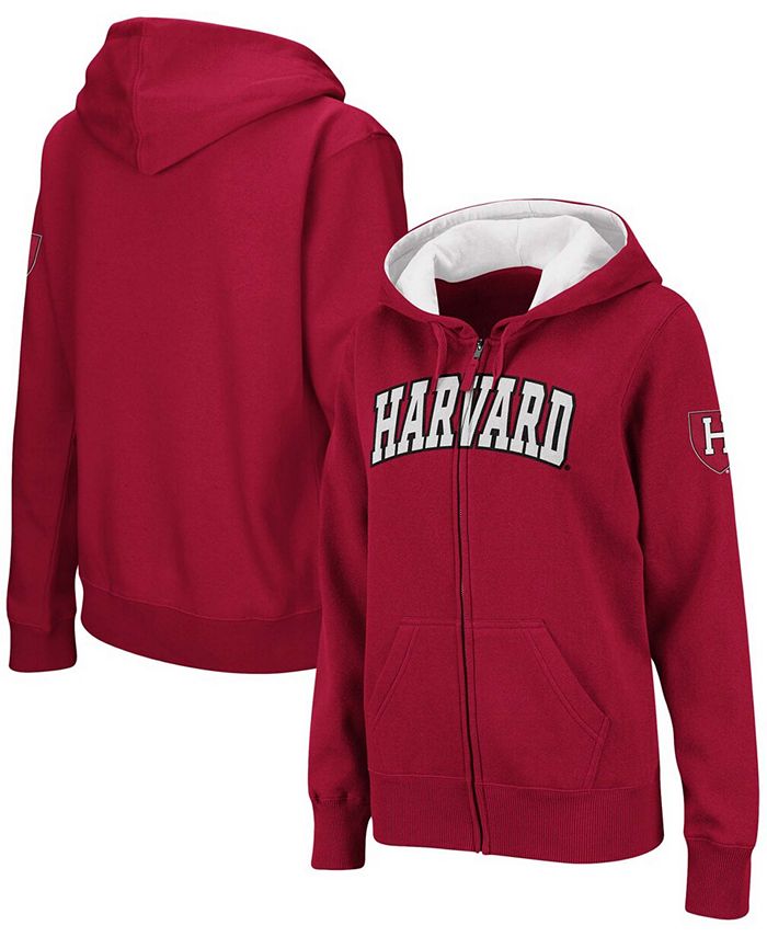 Colosseum Women s Crimson Harvard Crimson Arched Name Full Zip
