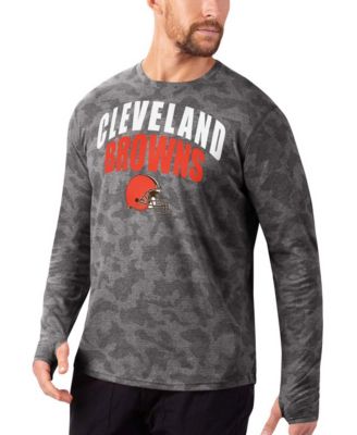 Men's Black Cleveland Browns Camo Performance Long Sleeve T-shirt