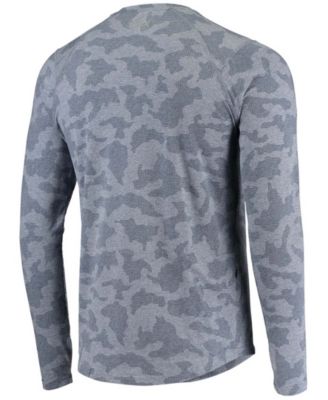 Men's Navy New England Patriots Camo Performance Long Sleeve T-shirt