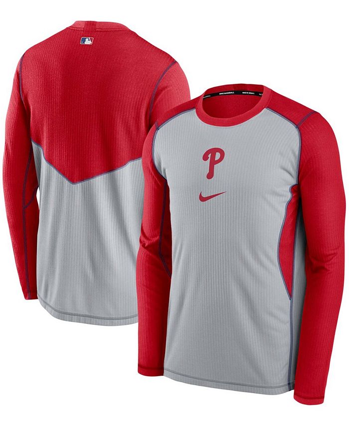 Nike Men's Red Philadelphia Phillies Authentic Collection Logo Performance  Long Sleeve T-shirt - Macy's